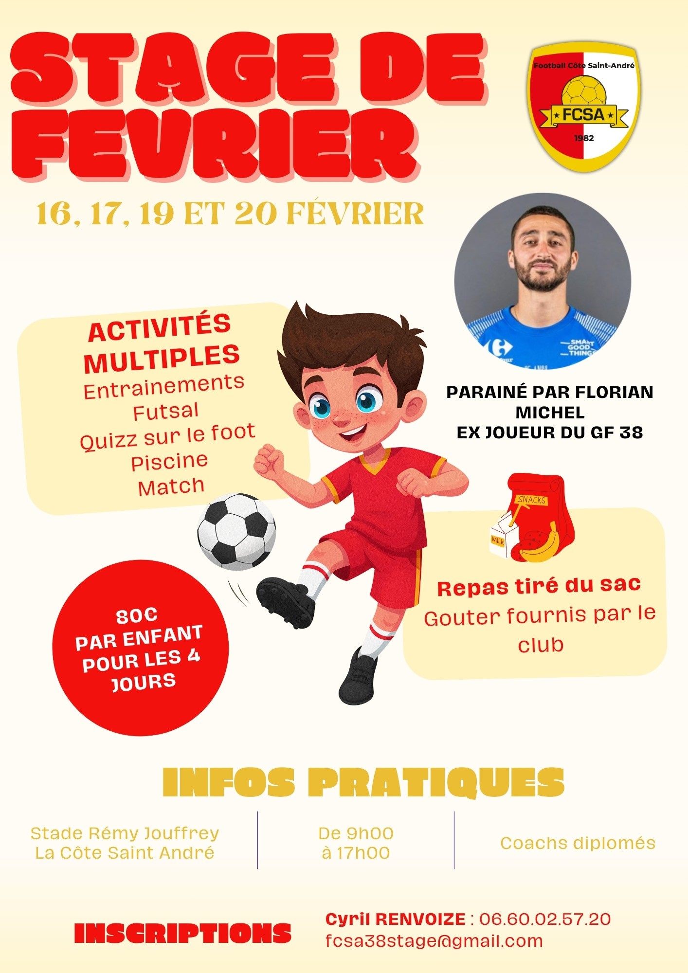 Stage de football – Vacances de février 2026